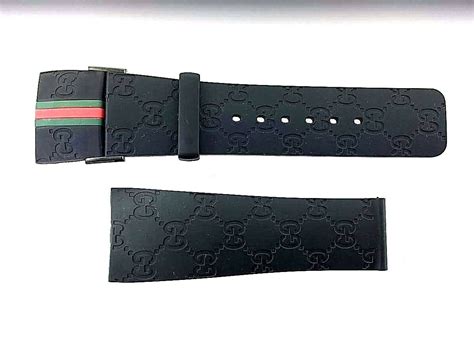 genuine leather men's gucci watch band|Gucci rubber watch band replacement.